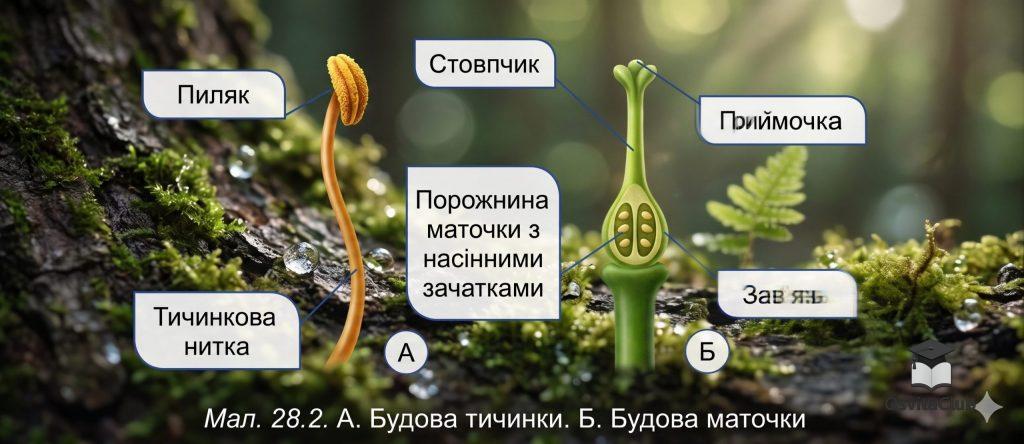 Будова тичинки і маточки