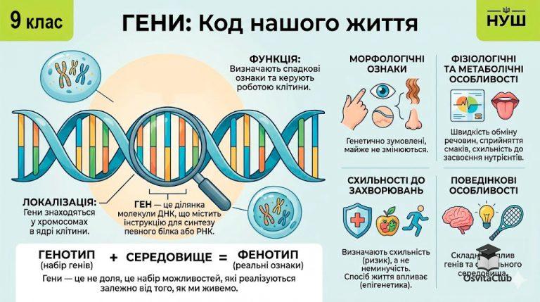 Гени схема будова ДНК